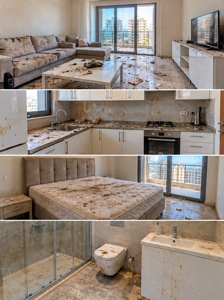 Apartment Deep Cleaning & Handover Preparation in Mahmutlar - before
