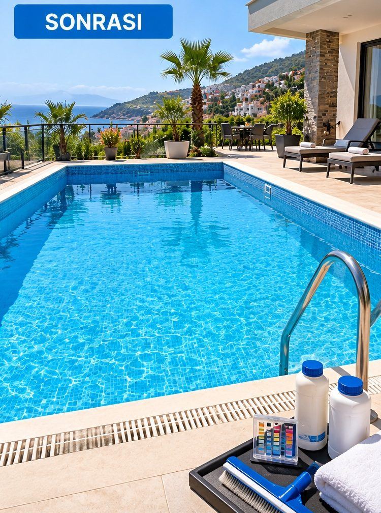 Villa Pool Seasonal Opening Maintenance in Kargicak - after
