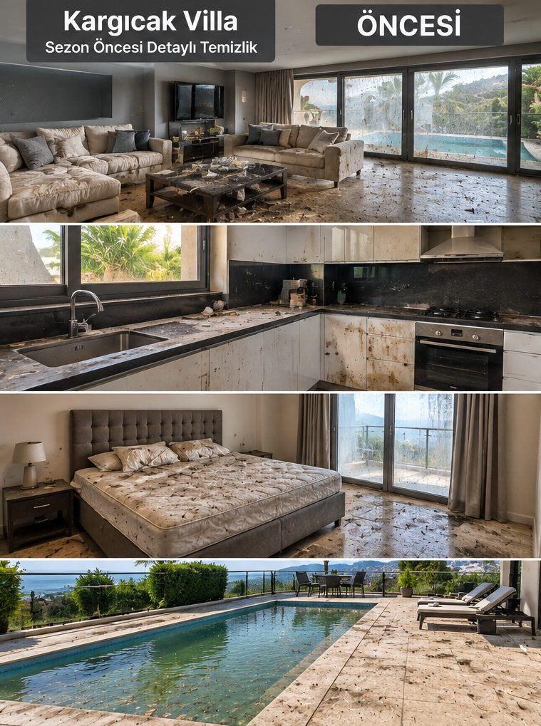 Pre-Season Villa Deep Cleaning in Kargicak - before