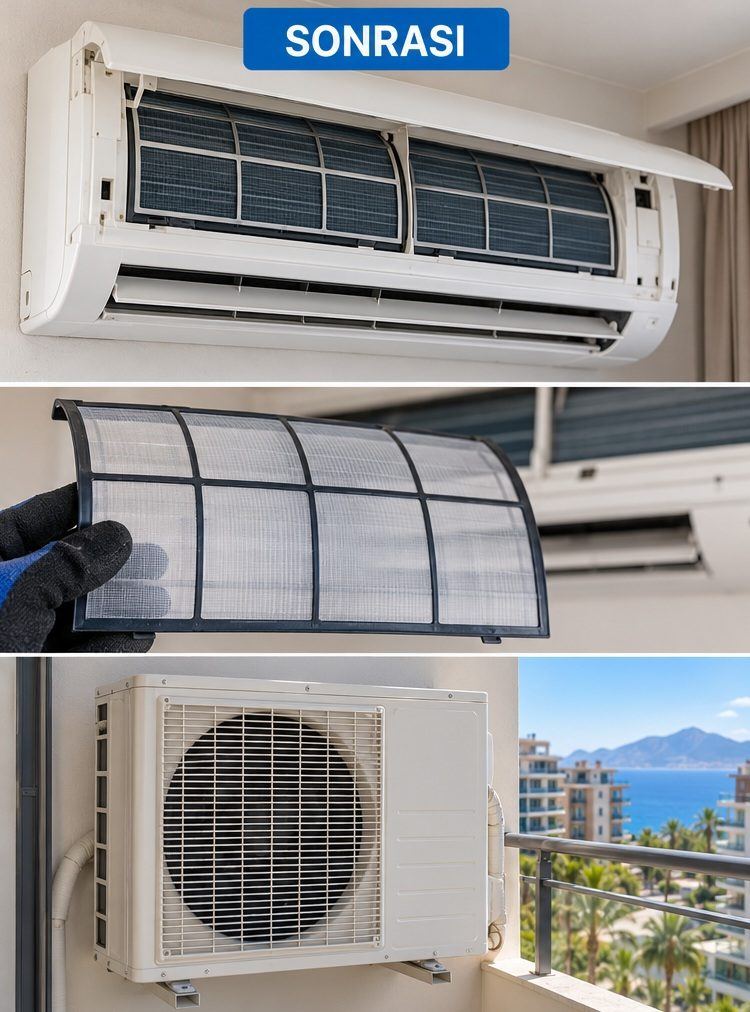 Air Conditioner Filter Cleaning & Seasonal Check in Mahmutlar - after